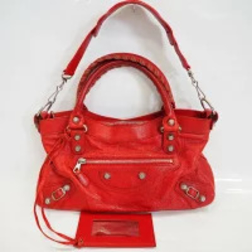 Balenciaga Shoulder Bag The First Leather Red - Picture 2 of 11